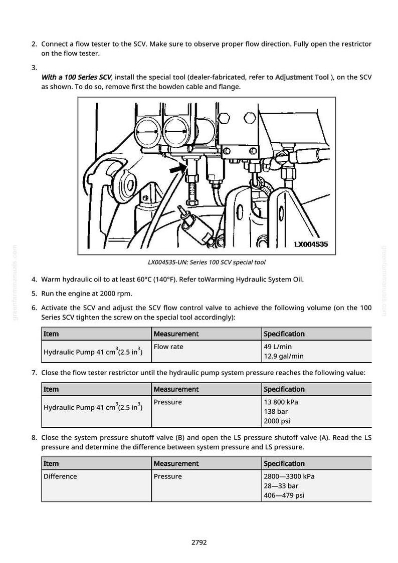 Op de afbeelding: Diagram van een mechanisch onderdeel met tekstinstructies. De afbeelding bevat een gedetailleerd beeld van het onderdeel met pijlen en labels. Metingen worden weergegeven in cm&sup3; en in&sup3;.