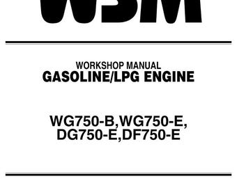 Kubota benzine-/lpg-motor Wg750-B, Wg750-E, DG750-E, DF750-E Werkplaatshandboek | Directe pdf-download
