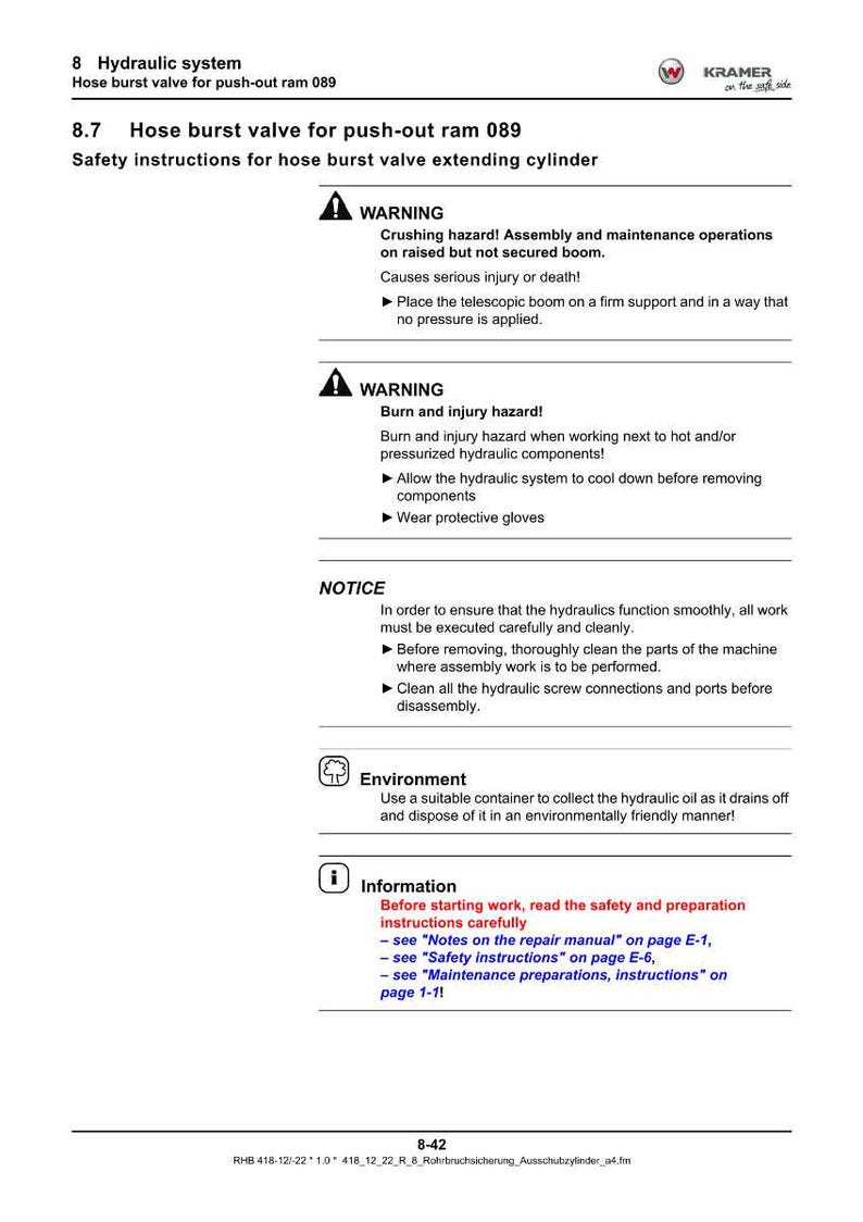 Wacker neuson kramer 2706, Kt276 Teleskoplader Reparaturanleitung PDF | Service Werkstatt | Sofort Download Bild 8