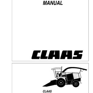 May include: A black and white repair manual cover. The top section features a wrench icon and the words "REPAIR MANUAL". The bottom section displays a CLAAS JAGUAR 880-820 illustration.
