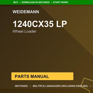 Weidemann 1240Cx35 lp Wheel loader Parts Manual PDF | Illustrated Catalog | Instant Download image 1