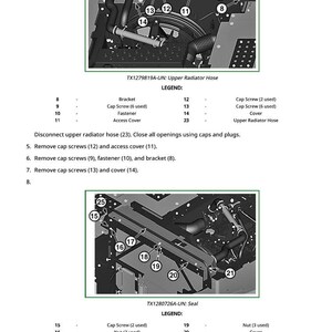 K&ouml;nnte beinhalten: Diagramm von Fahrzeugmotorkomponenten, einschlie&szlig;lich eines K&uuml;hlerschlauchs, Halterungen, Schrauben und einer Dichtung. Das Bild enth&auml;lt Beschriftungen und eine Legende f&uuml;r jedes Teil mit dem Text "TX1279819A-UN: Upper Radiator Hose" und "TX1280726A-UN: Seal".