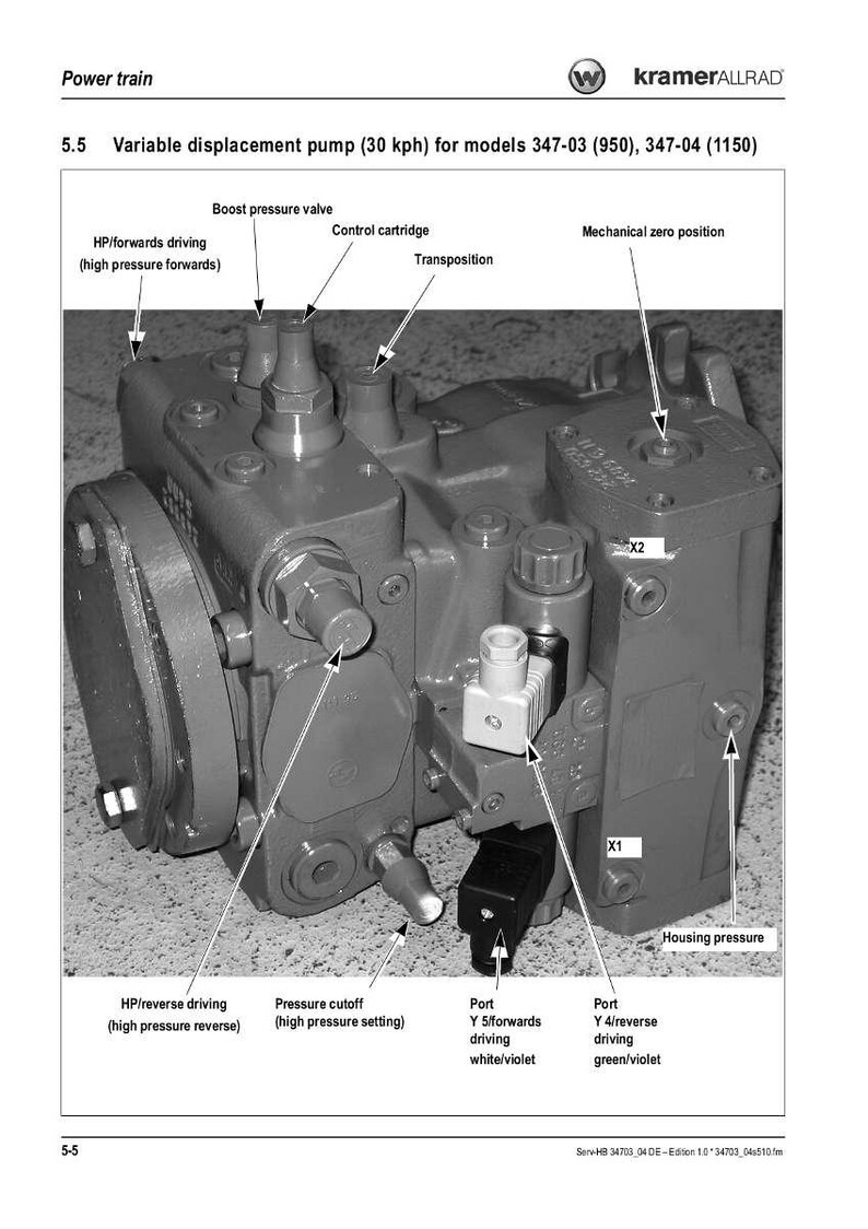 Wacker neuson kramer 950 1150 Wheel loader Repair Manual PDF | Service Workshop | Instant Download image 7