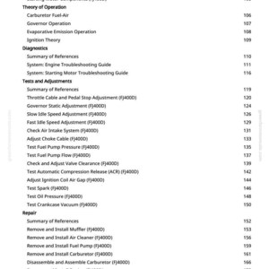 Manual técnico em PDF dos veículos utilitários John Deere Gator TS, TH 6X4 a gasolina, TH 6X4 e SAV a diesel | Download imediato imagem 5