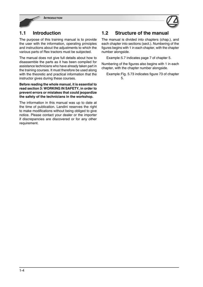 Op de afbeelding: Een pagina uit een trainingshandleiding met de titel "Inleiding". De tekst beschrijft het doel van de handleiding, de structuur en de veiligheidsinstructies. De handleiding is verdeeld in hoofdstukken en secties. De pagina is wit met zwarte tekst.