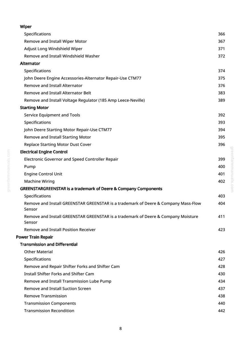 John Deere 9650 Cts skördetröska Teknisk manual PDF | Direkt nedladdning bild 10