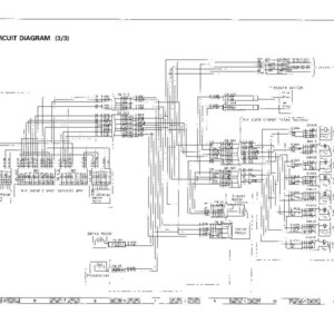 May include: A detailed electric circuit diagram, labeled "ELECTRIC CIRCUIT DIAGRAM (3/3)". The diagram is a complex network of lines, boxes, and symbols, with text annotations. The image is in black and white.