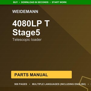 Weidemann 4080Lp t Stage5 Teleskoplader Teile-Handbuch PDF | Illustrierter Katalog | Sofort Download Bild 1