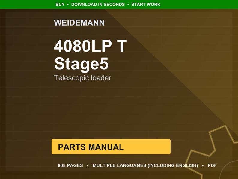 Weidemann 4080Lp t Stage5 Teleskoplader Teile-Handbuch PDF | Illustrierter Katalog | Sofort Download Bild 1