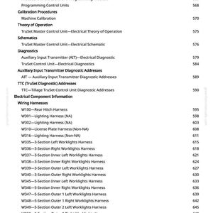 Pu&ograve; includere: Una pagina di manuale con un sommario dettagliato. Gli argomenti includono "Programmazione delle unit&agrave; di controllo elettronico", "Cablaggi" e "Procedure di calibrazione". I numeri di pagina sono mostrati a destra.