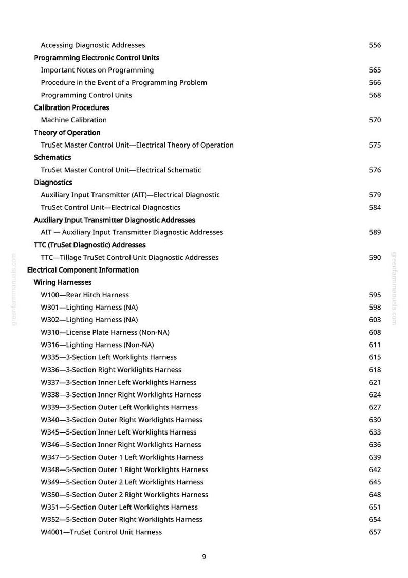 Pu&ograve; includere: Una pagina di manuale con un sommario dettagliato. Gli argomenti includono "Programmazione delle unit&agrave; di controllo elettronico", "Cablaggi" e "Procedure di calibrazione". I numeri di pagina sono mostrati a destra.