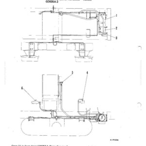 K&ouml;nnte beinhalten: Technische Zeichnung der Bremsleitungen f&uuml;r die Serien GD500R-2, GD505R-2 und GD505A-2. Das Diagramm enth&auml;lt beschriftete Komponenten wie Hydromaster, Vakuumtank, Vakuumschalter, Vakuumpumpe, Luftfilter und Hauptzylinder. Seriennummernbereich: 30002 bis 30600.