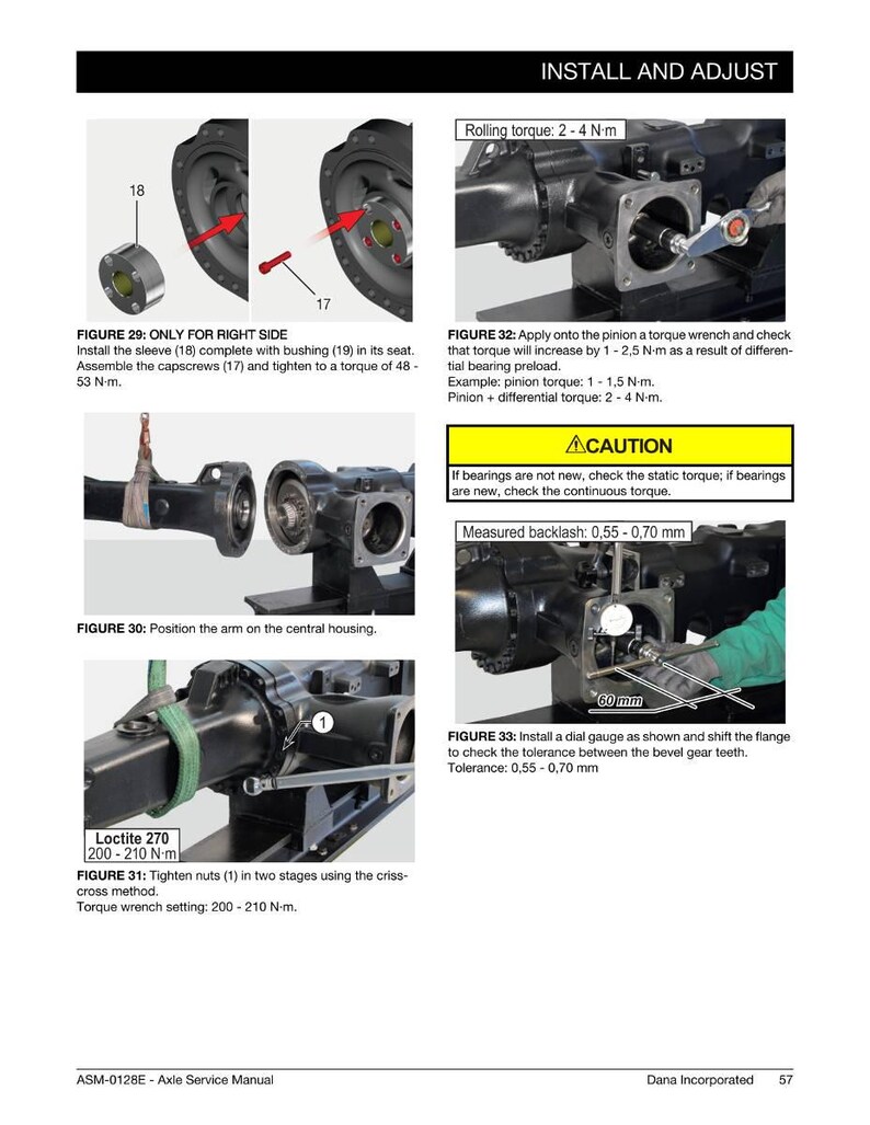 Manual de taller del eje Dana 733 146 733 147 en PDF / Servicio y reparación / Descarga instantánea imagen 6