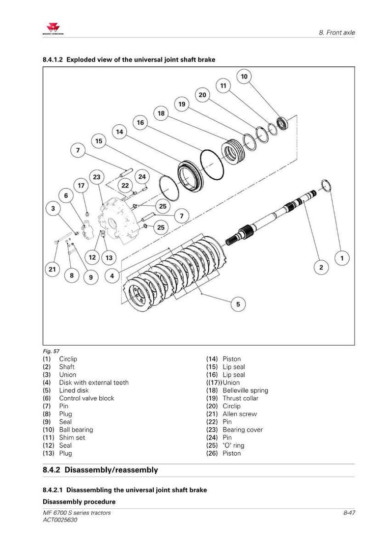 Massey Ferguson 6700 S Serie 6712 s 6716 s Traktor Service Handbuch PDF | Werkstattreparatur | Sofort Download Bild 8