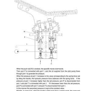 Peut inclure: Sch&eacute;ma technique d'un composant m&eacute;canique, probablement d'une machine ou d'un v&eacute;hicule. Le diagramme est une coupe transversale avec des &eacute;tiquettes et des fl&egrave;ches, illustrant les m&eacute;canismes et les connexions internes. Le texte d&eacute;crit la fonction du composant.