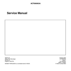 Massey ferguson Th 7030drc 7030hrc stage 5 Telescopic handler Service Manual PDF | Workshop Repair | Instant Download image 4