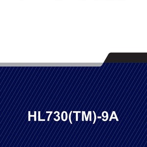 May include: A service manual with the text "SERVICE MANUAL" in large, bold, black letters at the top. Below, the text "HL730(TM)-9A" is displayed in white. The background is a dark blue with white diagonal lines.