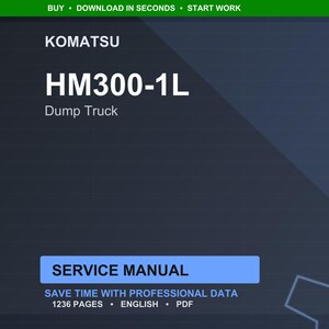 Komatsu Hm300-1L dumper servicemanual PDF | Verkstadsreparation | Direktnedladdning bild 1