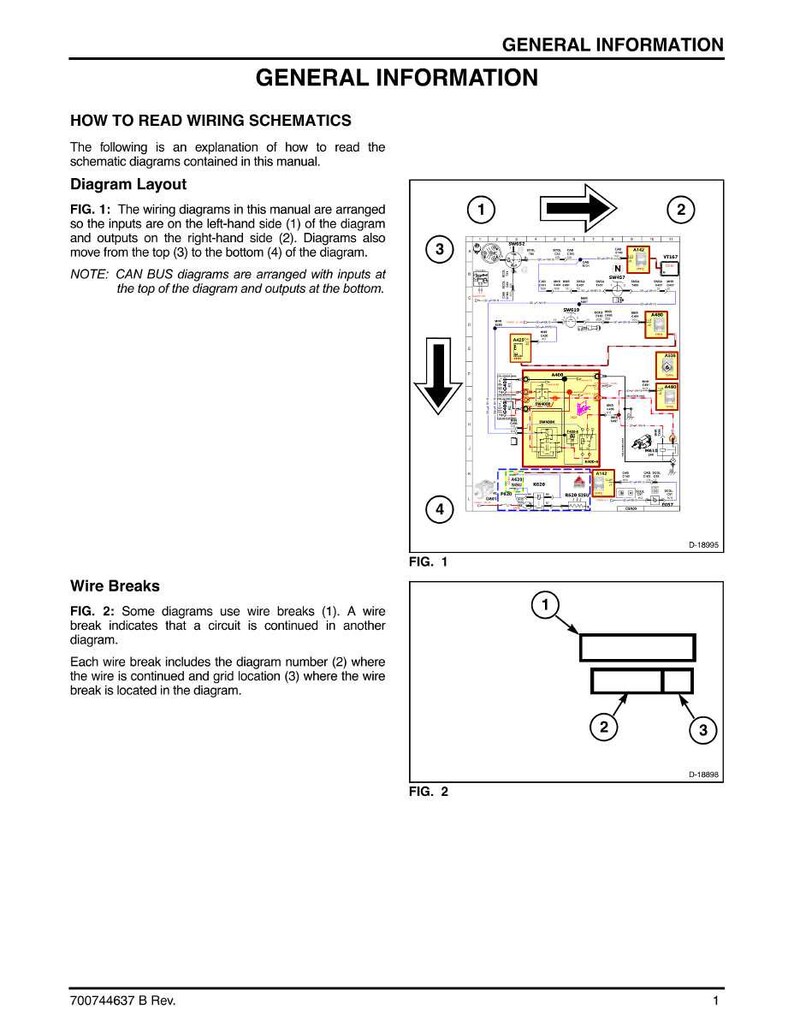 Puede incluir: Una p&aacute;gina de manual titulada "Informaci&oacute;n general" con diagramas y texto que explican los esquemas de cableado. Los diagramas muestran componentes numerados e indicadores de corte de cable. El texto incluye instrucciones.
