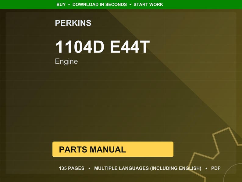 Perkins 1104D e44t motordelsmanual PDF | Illustrerad katalog | Direktnedladdning bild 1