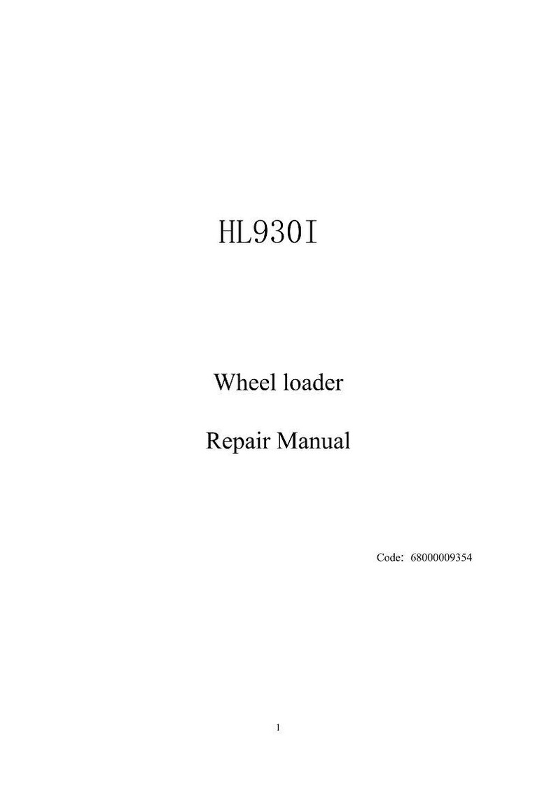 May include: White repair manual for a wheel loader. The text on the cover reads "HL930I Wheel loader Repair Manual". The code is 68000009354.