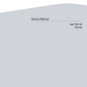 以下が含まれることがあります： 上部にDana Spicerのロゴが入ったサービスマニュアル。「Service Manual」というタイトルで、「Axle 730/149」と「730/150」が記載されています。マニュアルの下部には、「5611-en」、「X990005724012」、「ASM-0199E」、および「06/2017」の数字が表示されています。