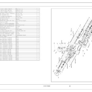 Op de afbeelding: Een gedetailleerde technische tekening van mechanische componenten, met tekstlabels en onderdeelnummers. Het zwart-wit diagram toont een explosietekening van de onderdelen. De tekst "GT-SRS" staat in de linkerbovenhoek.