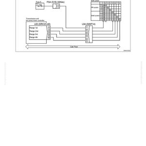 May include: A schematic diagram for troubleshooting, labeled "TROUBLESHOOTING" and "ERROR CODE [DF10KA]". The diagram includes components like a fuse, shift switch, and transmission controller, with labels and arrows indicating connections.