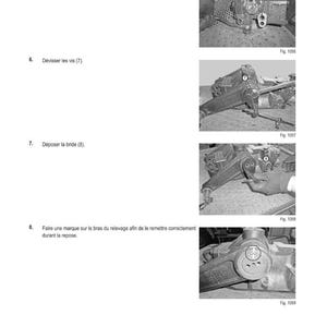 May include: A page from a manual with the title "M&Eacute;THODE D'INTERVENTION". The page contains four images with instructions for mechanical procedures. The images show close-ups of mechanical parts with labels and diagrams. Text includes instructions and figure numbers.