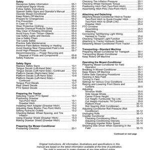 May include: A printed page from a manual titled "Contents." The page features a list of safety instructions, procedures, and technical information, with page numbers. The text is in black font on a white background.