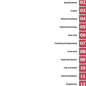 Massey ferguson Mf9695 mf9795 mf9895 Combine Service Manual PDF | Workshop Repair | Instant Download image 6