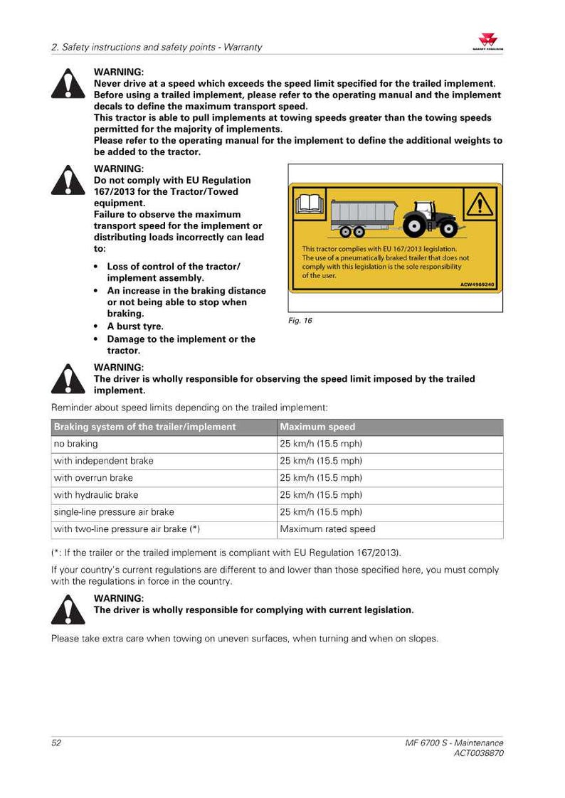 Manuale d'uso/guida per trattori Massey Ferguson serie 6700 S Dyna VT fase 2 MR 6713S 6718S in formato PDF / Download immediato immagine 4