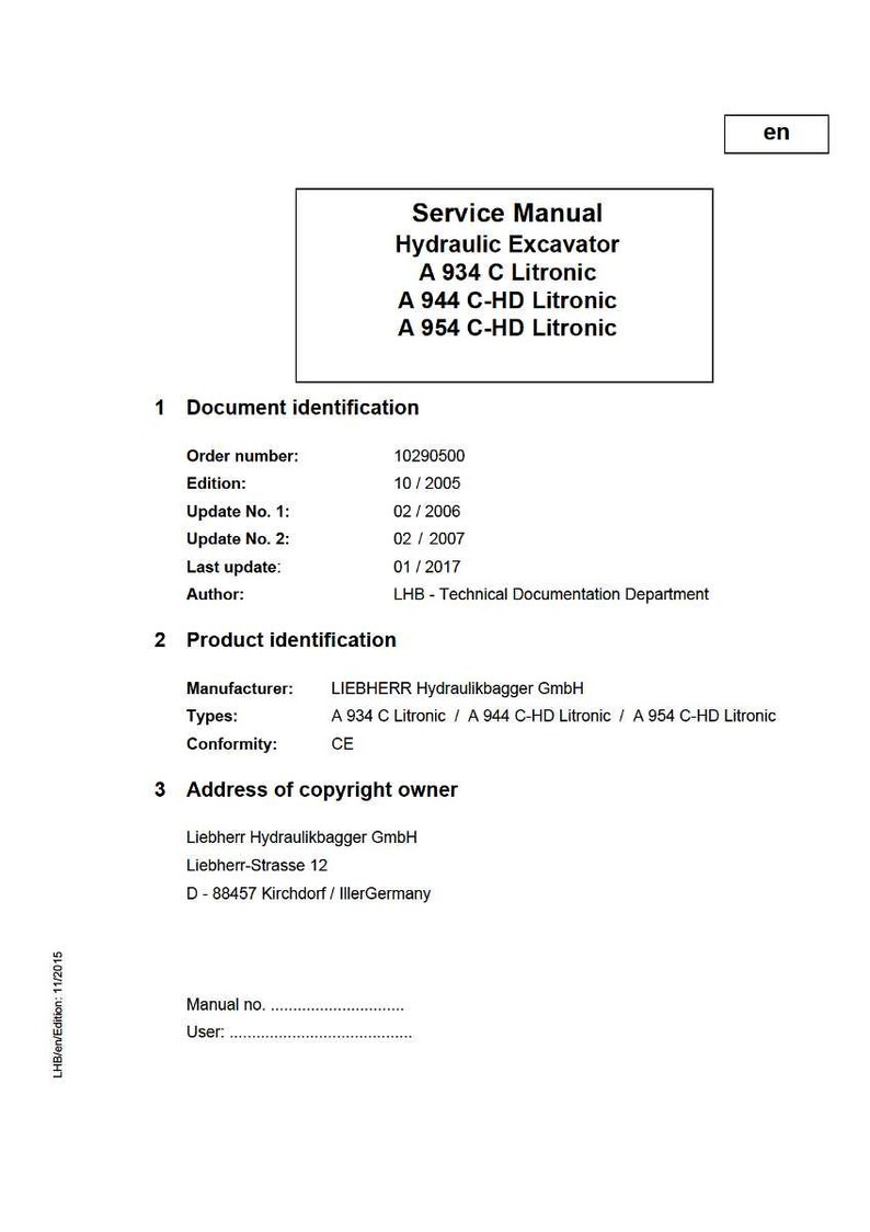 Instrukcja serwisowa koparki hydraulicznej Liebherr A934c a944c hd a954c litronic w formacie PDF | Naprawa w warsztacie | Natychmiastowe pobranie zdjęcie 2