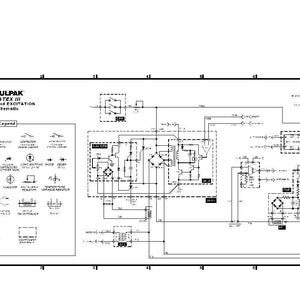 May include: Schematic diagram for HAULPAK STATEX III POWER and EXCITATION, with a legend of symbols. The diagram is labeled HE376, August 94. The diagram is black and white.