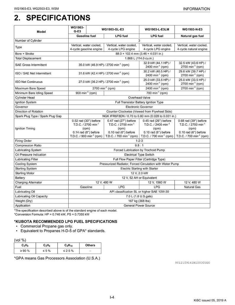 Kubota Wg1903 wg2503 e3 Engine Workshop Manual PDF | Service Repair | Instant Download image 10