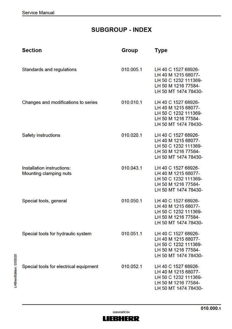 Liebherr Lh40m lh50m lh50mt lh40c lh50c Hydraulic excavator Service Manual PDF | Workshop Repair | Instant Download image 7