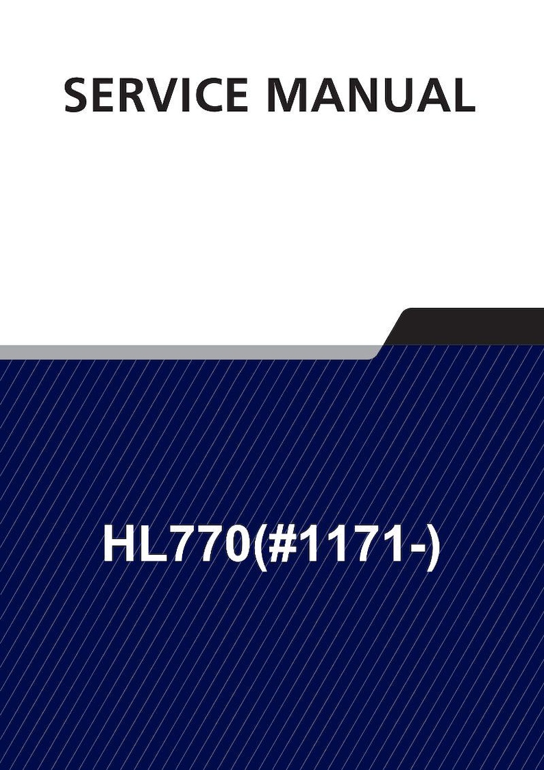 HYUNDAI HL770(#1171-) Wheel Loader Service Manual | PDF | Instant Download image 1