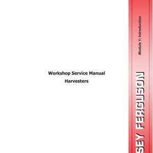 Massey Ferguson MF32 MF34 MF38 Skördetröska Servicehandbok PDF | Verkstadsreparation | Direktnedladdning bild 4