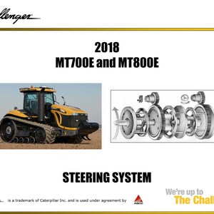 Challenger Steering system Tractor Service Training Manual PDF | Training Guide | Instant Download image 2