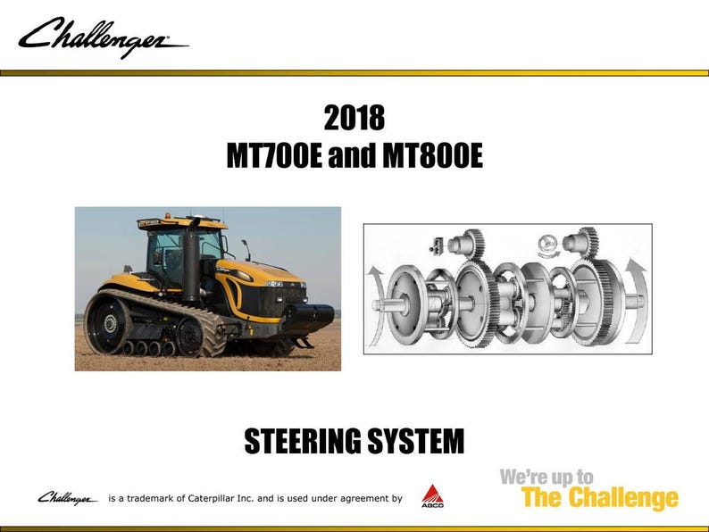 Challenger Steering system Tractor Service Training Manual PDF | Training Guide | Instant Download image 2