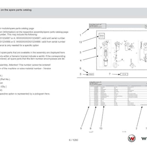 Weidemann 2080 T Telescopic loader Parts Manual PDF | Illustrated Catalog | Instant Download image 6