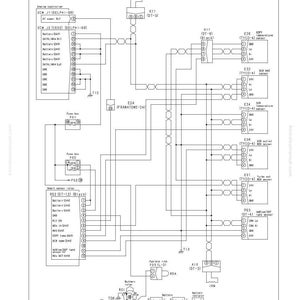 Może przedstawiać: Schemat obwodu elektrycznego czujnika temperatury SCR, z etykietami i liniami. Schemat zawiera elementy takie jak sterownik silnika, skrzynka bezpiecznik&oacute;w i przekaźnik czujnika inteligentnego. Tekst zawiera "Failure Code [CA4261]" i "40 Troubleshooting."