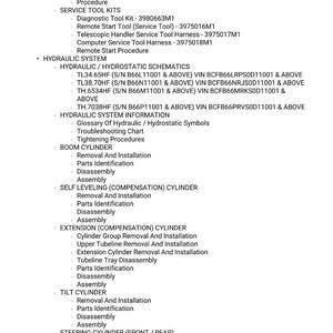 Massey ferguson Th 6534 7038 vrd Telescopic handler Service Manual PDF | Workshop Repair | Instant Download image 4