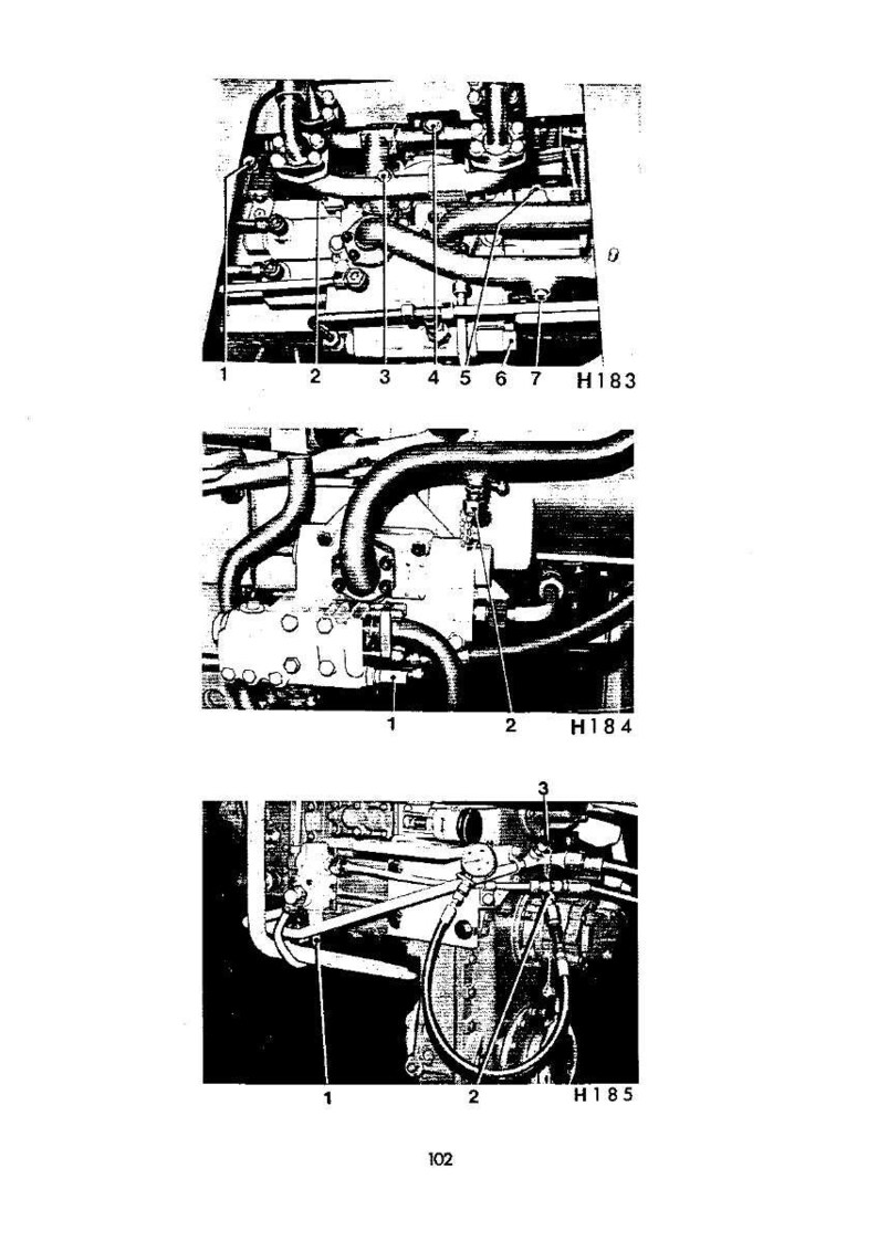 Pode incluir: Diagramas t&eacute;cnicos a preto e branco de um motor, com componentes numerados e etiquetas. A imagem &eacute; dividida em tr&ecirc;s sec&ccedil;&otilde;es, cada uma mostrando uma vista diferente das pe&ccedil;as do motor.