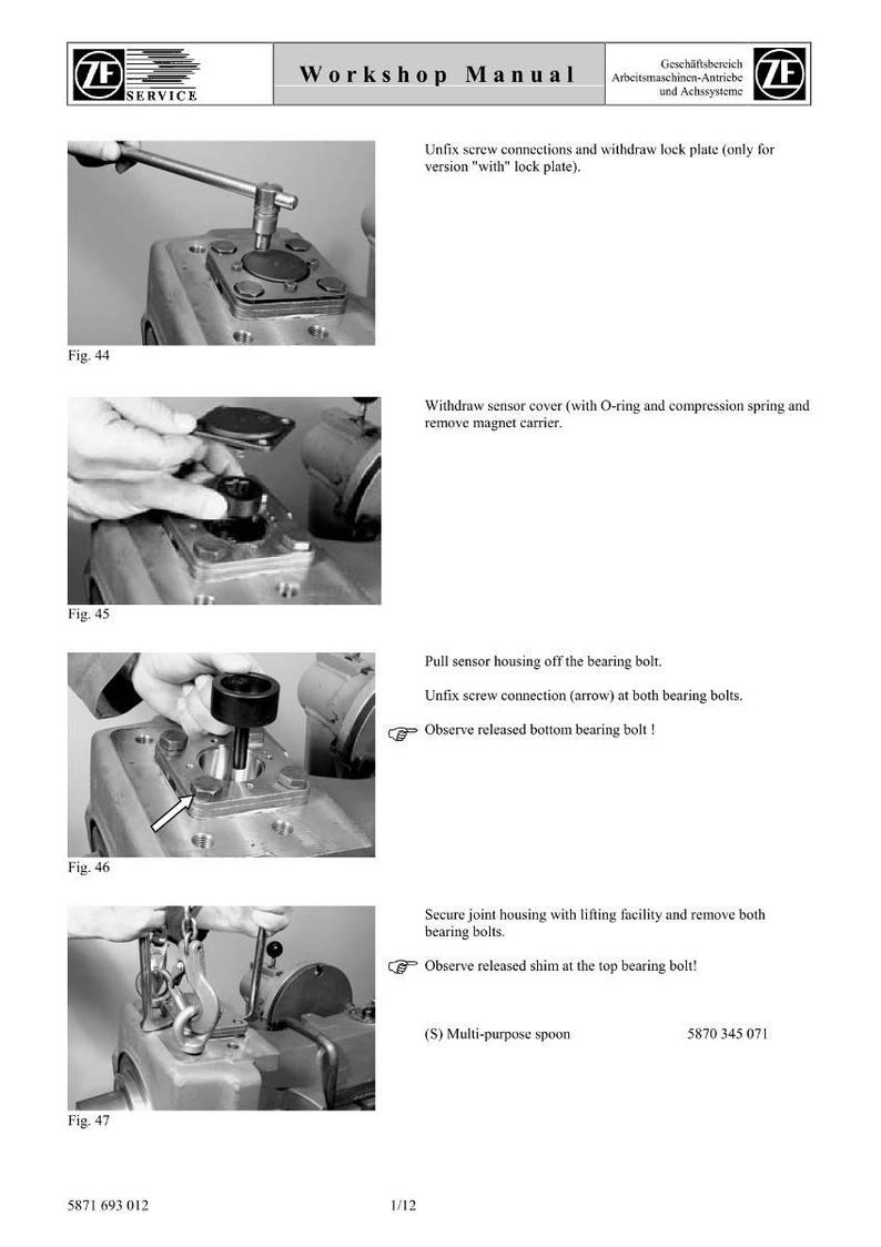 Zf 2025 2075 Achse Werkstatt-Handbuch PDF | Service Reparatur | Sofort Download Bild 6