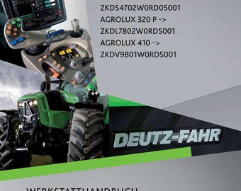 Deutz-Fahr Traktor Agrolux 310, 320, 320 P, 410 Werkstatthandbuch | Instant PDF Download