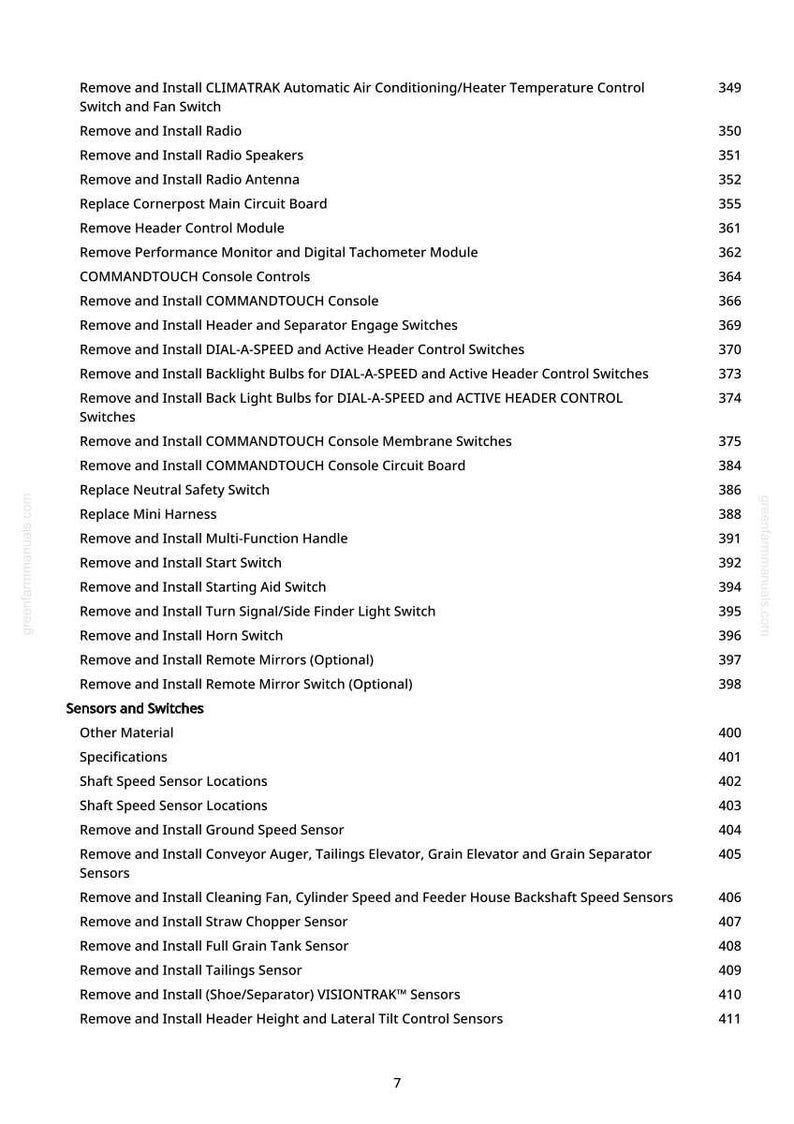 John Deere 9660 Cts Självgående Skördetröska Teknisk Manual Service PDF Verkstad Nedladdning bild 8