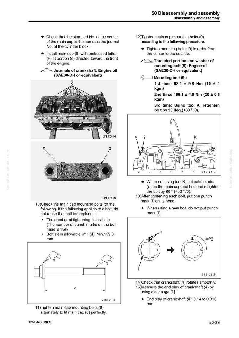 Peut inclure: Diagramme d'instructions de d&eacute;montage et d'assemblage du moteur. Comprend des images de composants de moteur, des sch&eacute;mas et des instructions textuelles. Comprend des mesures en millim&egrave;tres et des sp&eacute;cifications de couple pour les boulons.