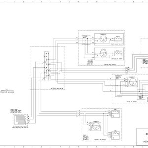 Pode incluir: Um diagrama esquem&aacute;tico el&eacute;trico detalhado com texto, linhas e s&iacute;mbolos. O diagrama inclui o texto "XS4737 MAY 08 ELECTRIC SCHEMATIC HOT START OPTION 830E-AC" e outros detalhes t&eacute;cnicos. A imagem &eacute; um desenho t&eacute;cnico.