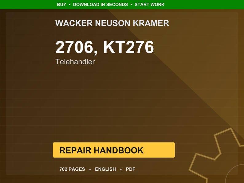 Wacker neuson kramer 2706, Kt276 Teleskoplader Reparaturanleitung PDF | Service Werkstatt | Sofort Download Bild 1